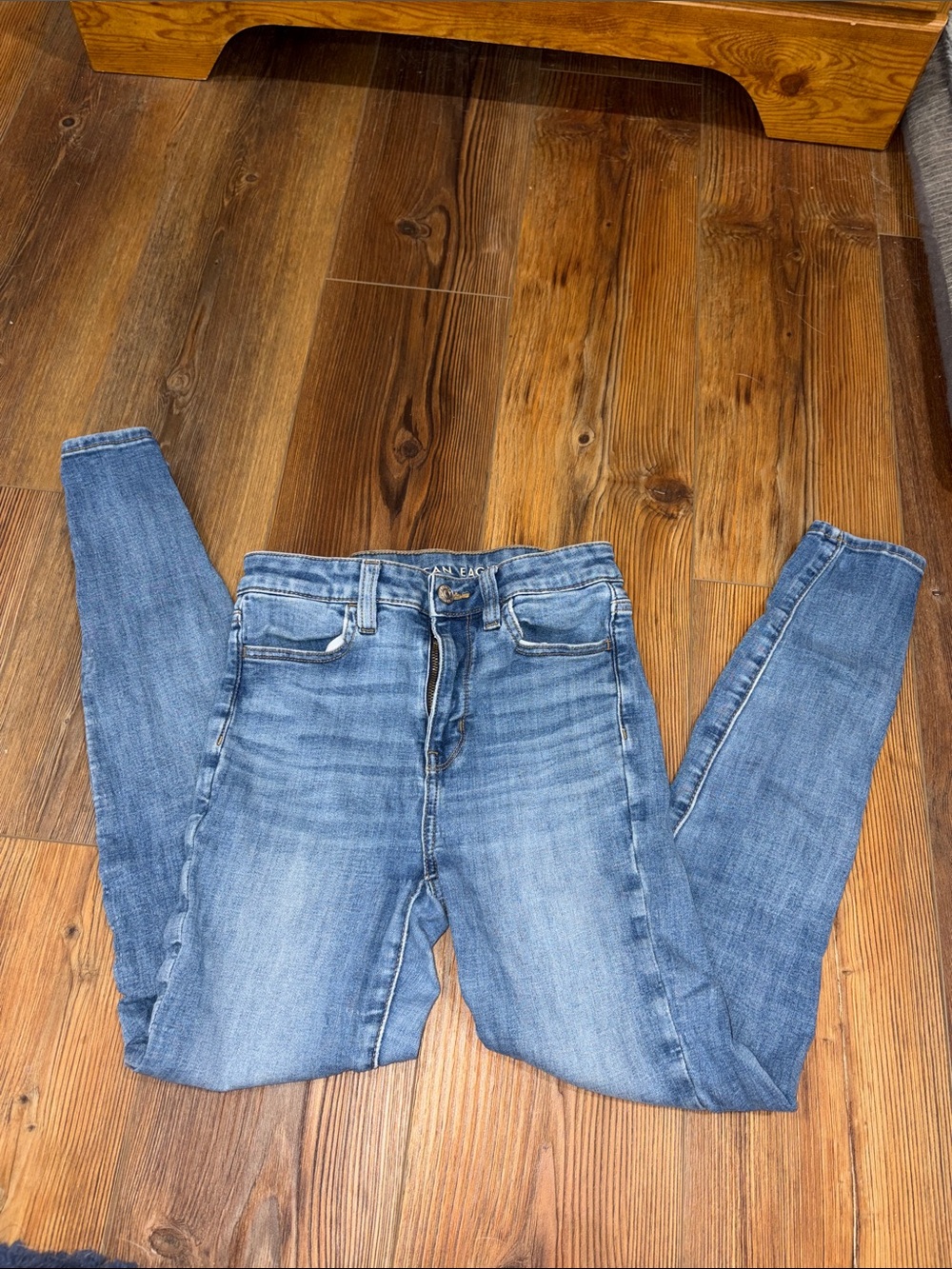 American Eagle Outfitters Light Blue Super High-Rise Jeggings